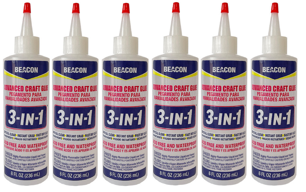 Beacon 3-in-1 Advanced Craft Glue, 8oz (6-pack)