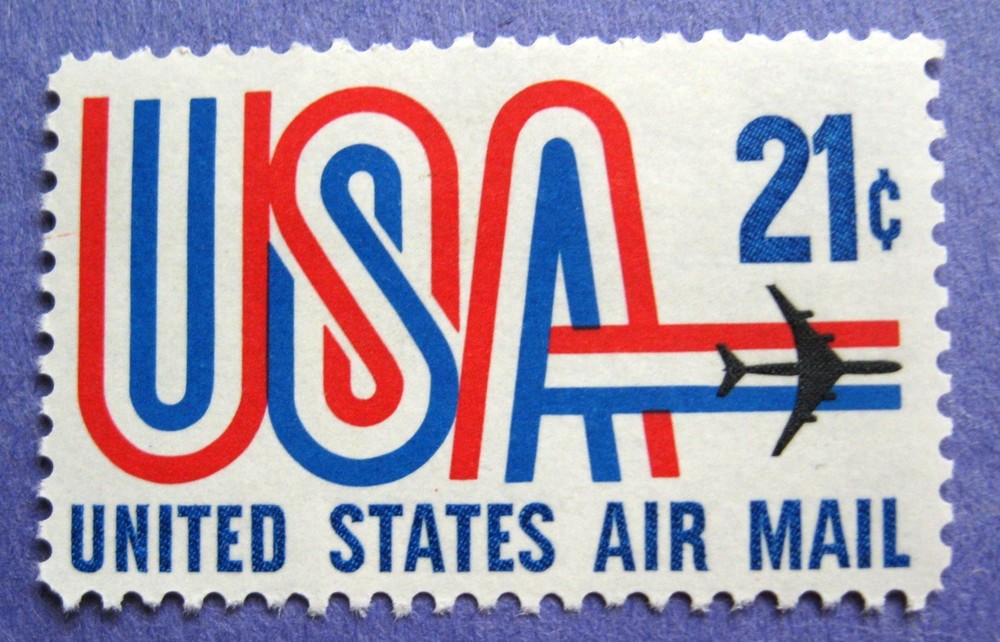 Sc # C81 ~ 21 cent USA & Jet Issue (bg13)