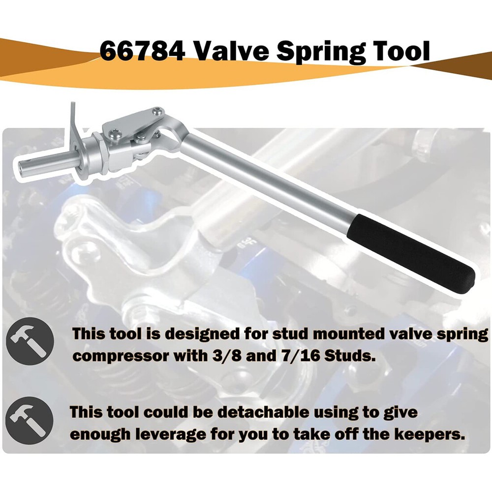 66784 Stud Mount Valve Spring Compressor Tool For all 3/8" & 7/16" Rocker Studs