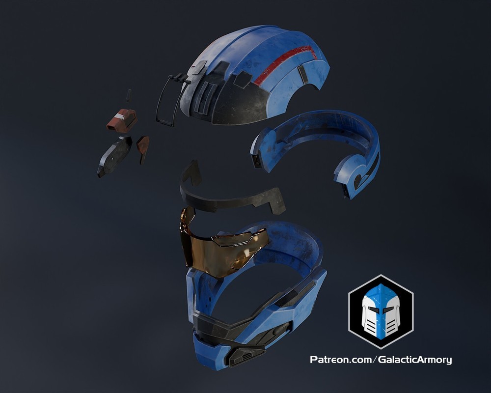 Raw DIY Helmet Accessory for Commando V3 Costume | Scale to Fit