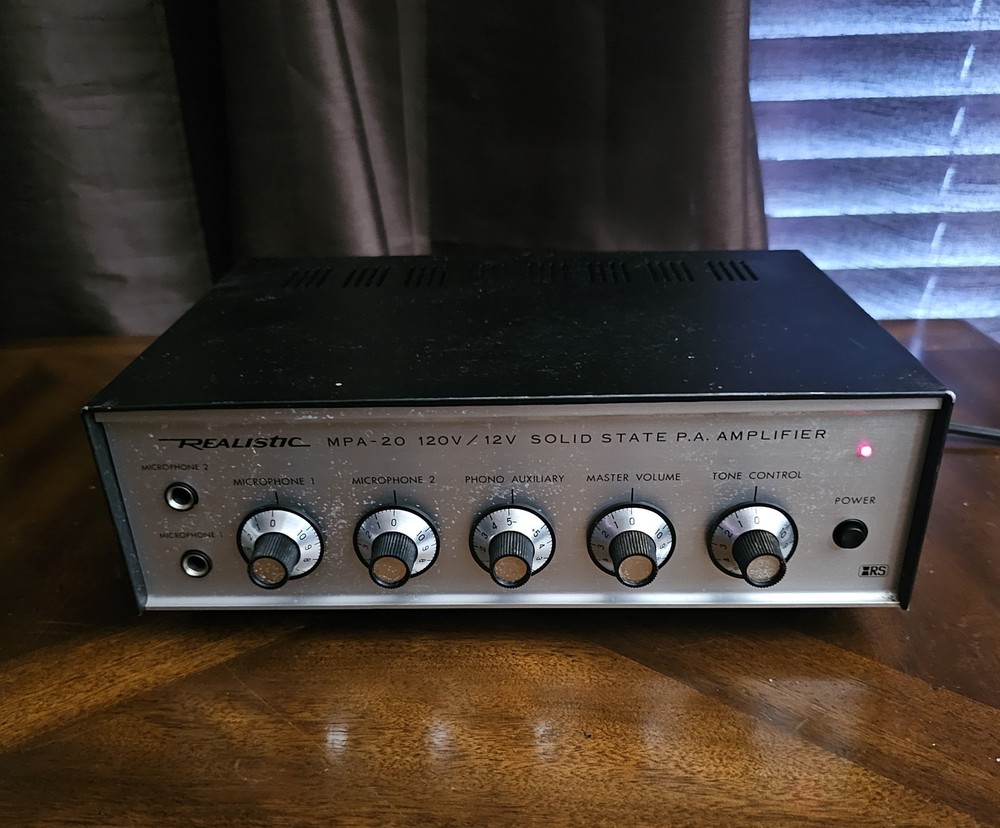 Realistic MPA-20 Radio Shack Solid State PA Amplifier UNTESTED