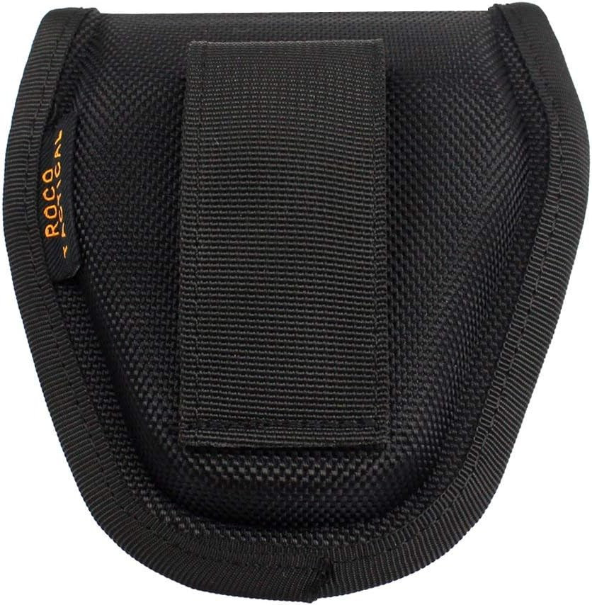 ROCOTACTICAL Molded Double Handcuff Case, Hidden Snap Nylon Cuff Case Pouch