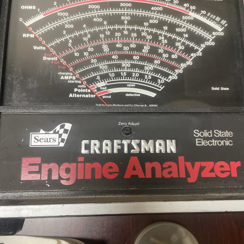 Craftsman Engine Analyzer Vintage Garage Art