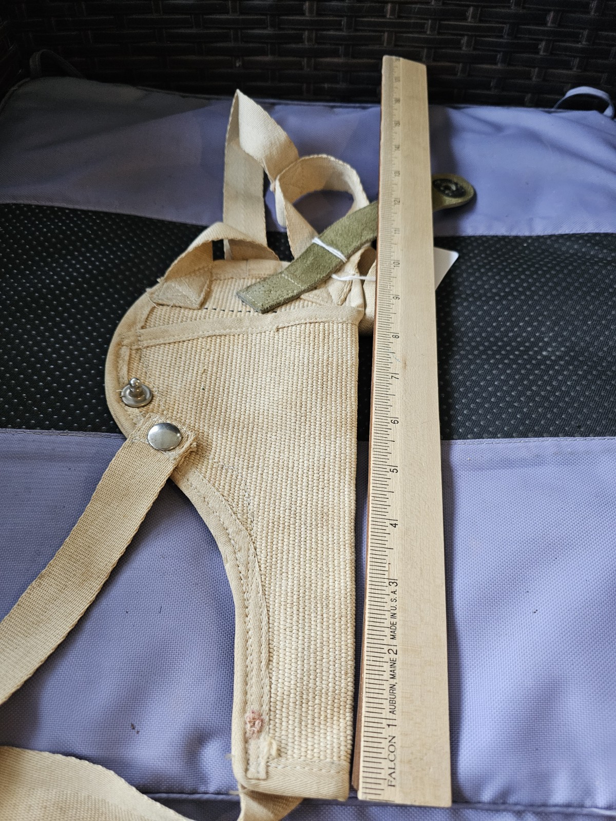 Vintage British holster Canvas Unknown Caliber Pre Owned Condition #11