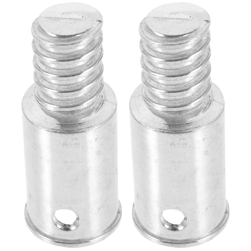 2Pcs Metal Threaded End Replacement For Broom Handle Extension Pole Adapter