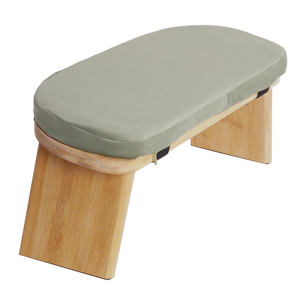 Foldable&Ergonomic Meditation Stool Foldable Kneeling Meditation Bench w/Cushion