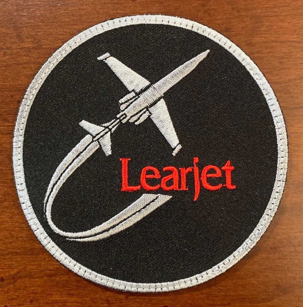 Learjet Patch with hook and loop closure on back  C-21 USAF Business Jet