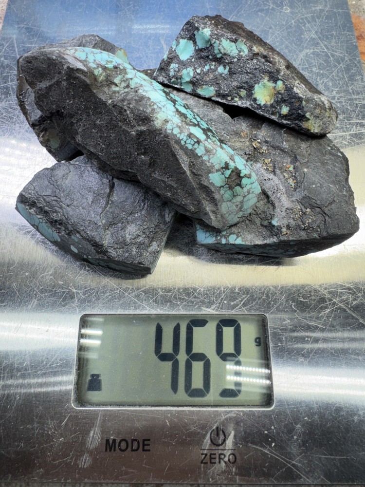 Stabilized hubei turquoise rough nice color and pattern