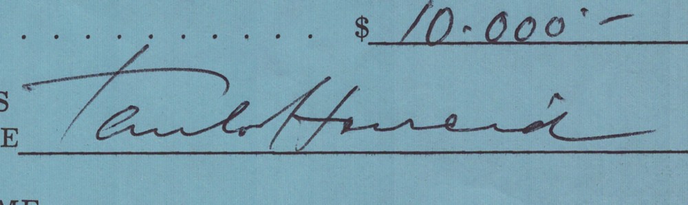 PAUL HENREID - DOCUMENT SIGNED 01/05/1972