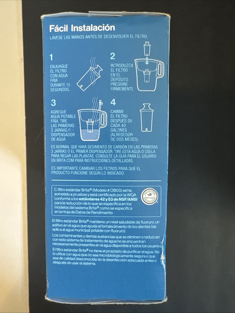 Brita Plus Pitcher High-Density Filters 3-Pack New box