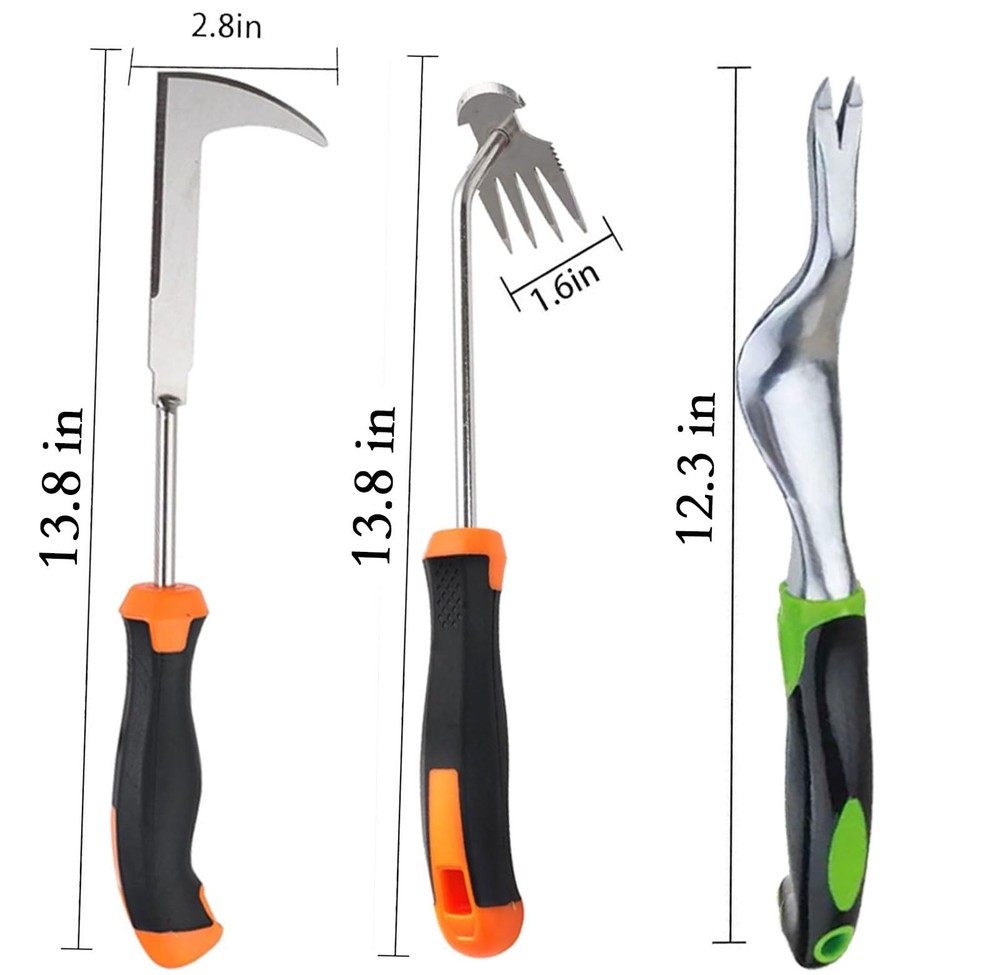 2025 Hand Weeder Tool, Rubber Handle Manual Weeder Puller Tool, Uprooting Wee...