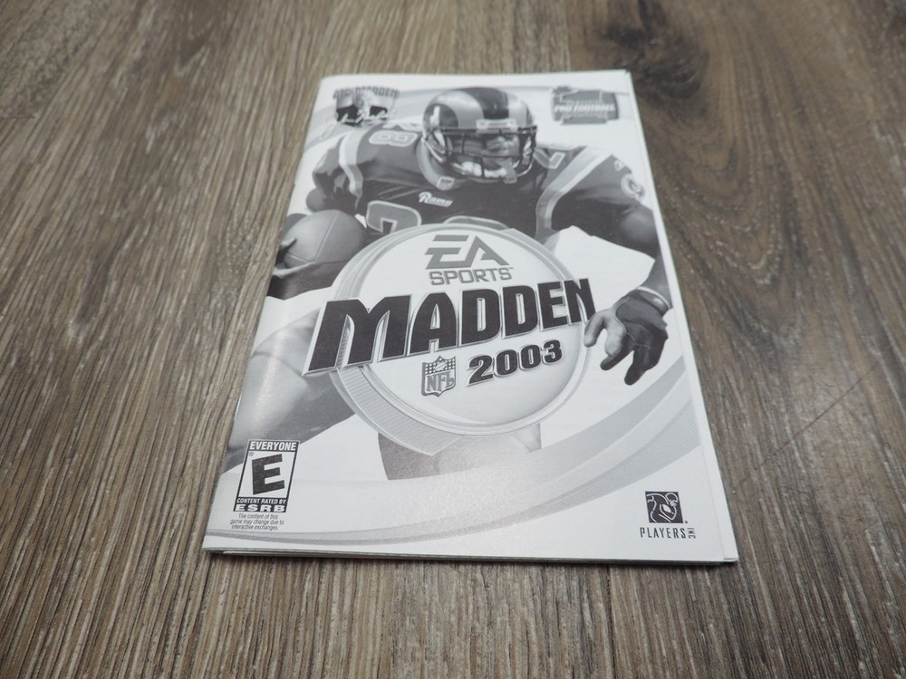 Madden 2003 EA Sports Instruction Manual Only