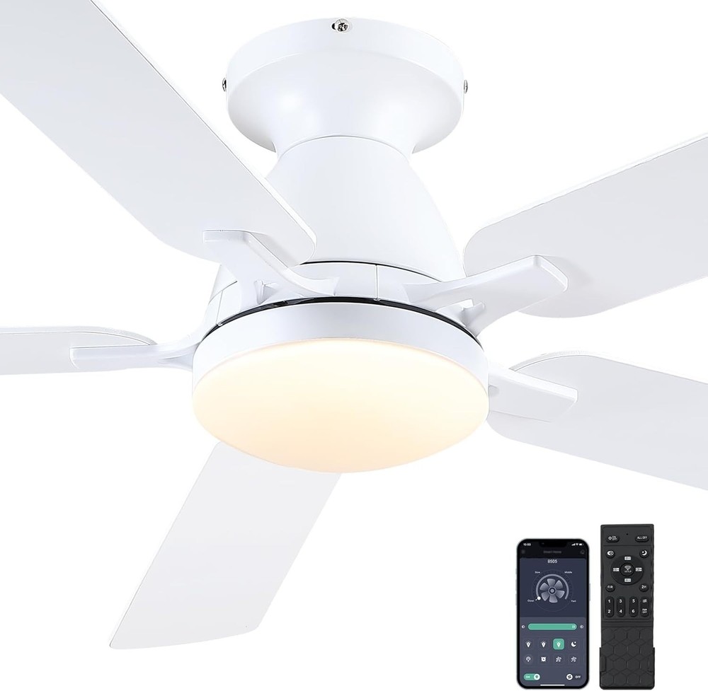 Sophisticated 56" Ceiling Fan with Dimmable LED Light and Stylish Remote Control