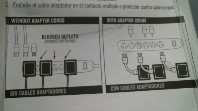 ACE 3 Pack Adapter Cord, 8 In Light Duty (3468840) FS