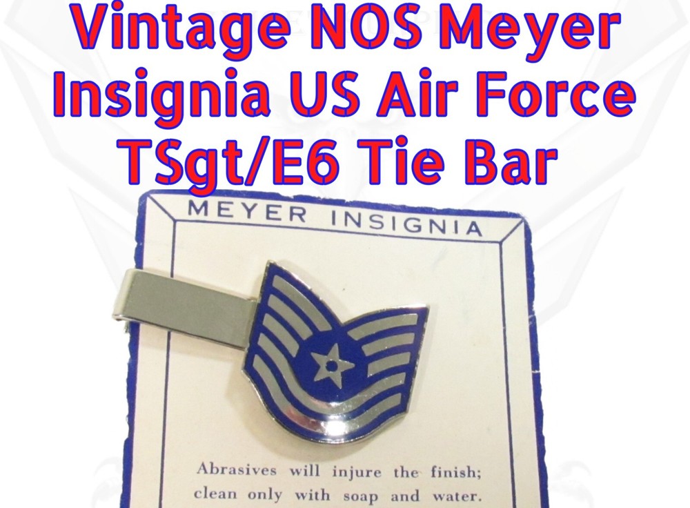 NOS Meyer Military USAF Technical Sergeant TSgt E6 Tie Bar Rank 2A1