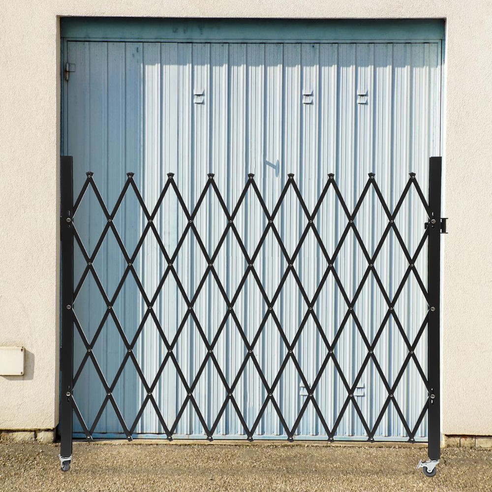 Expandable Folding Security Gate - Wall Mounted, 48" x 71" for Versatile Use