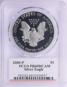 2000 - P - PCGS - PR69DCAM - $1 Silver Eagle[B-9]