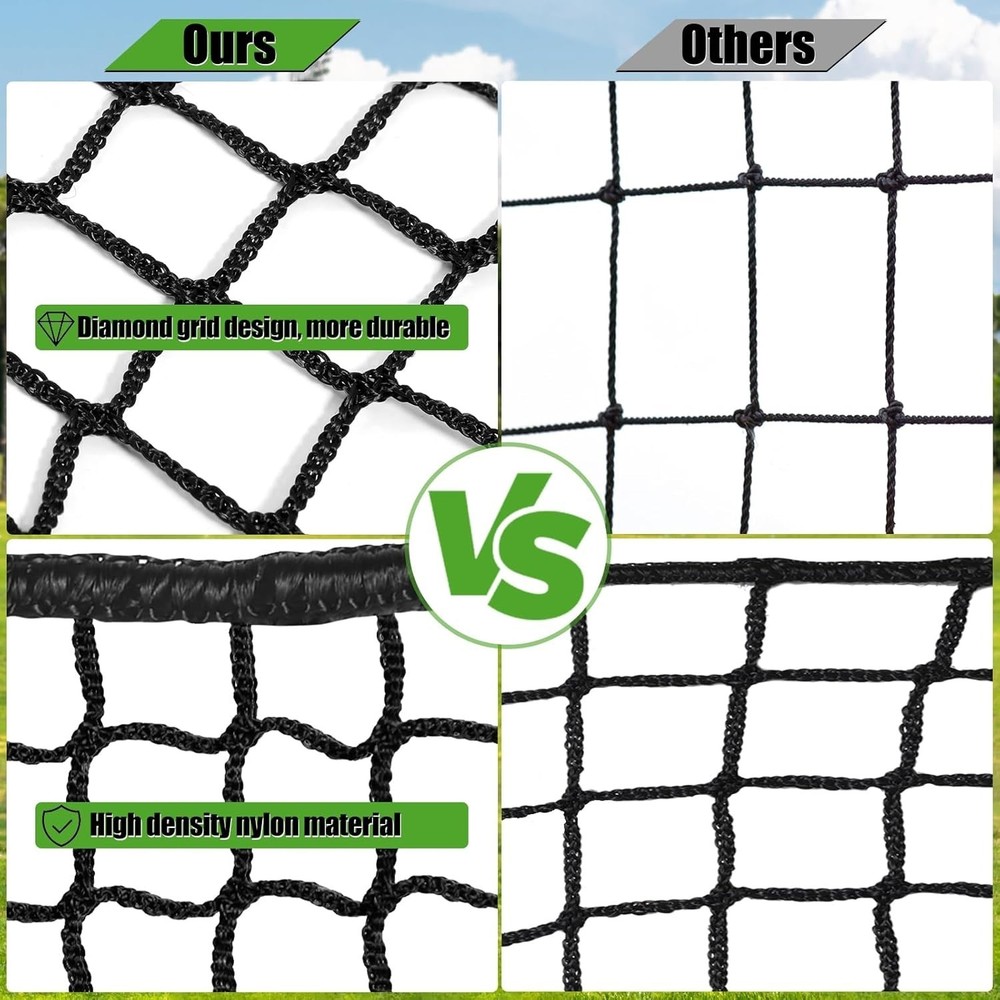 Golf Practice Net, 10Ft/15Ft/20Ft Golf Hitting Nets Heavy Duty Nylon Golf Net...