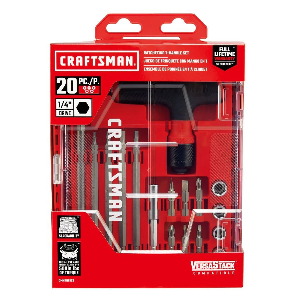 Craftsman Ratcheting T-Handle Set, 20 Piece