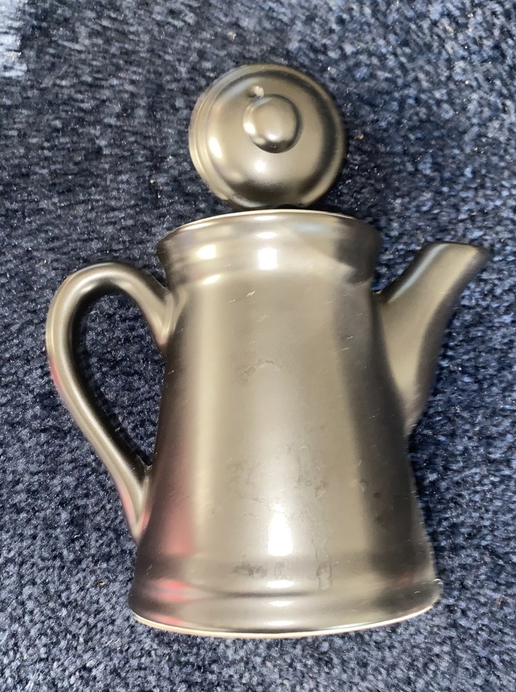 Vtg Hall Black Matte Coffepot