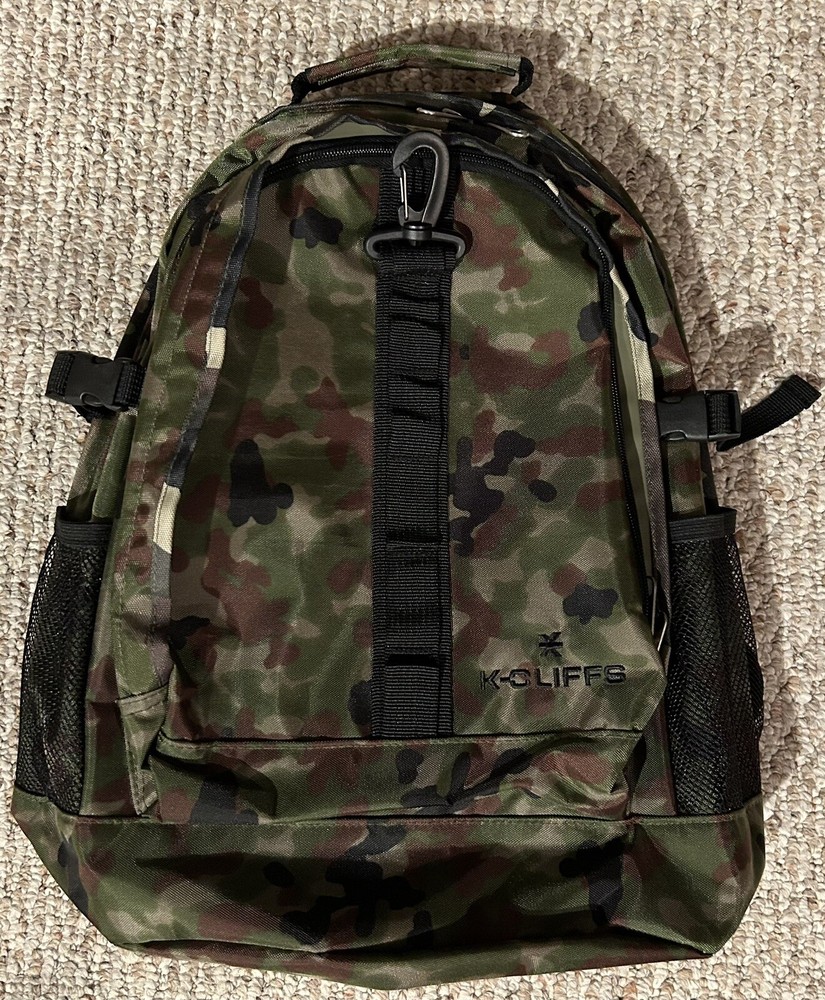 K-Cliffs Backpack Bookbag Forest Green Camo Daypack Bag