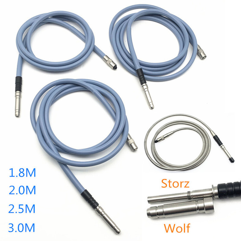 1pcs Endoscope Fiber Optic Light Cable 2.5m 3m Endoscopy LED Light Source Guide