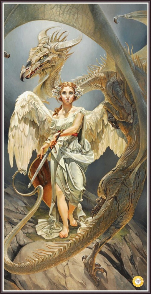 Angel and Dragon 1056 Chart Counted Cross Stitch Pattern DMC