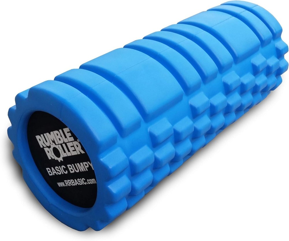RumbleRoller Basic Bumpy Foam Roller, Solid Core EVA Foam Roller with Grid/Bu...
