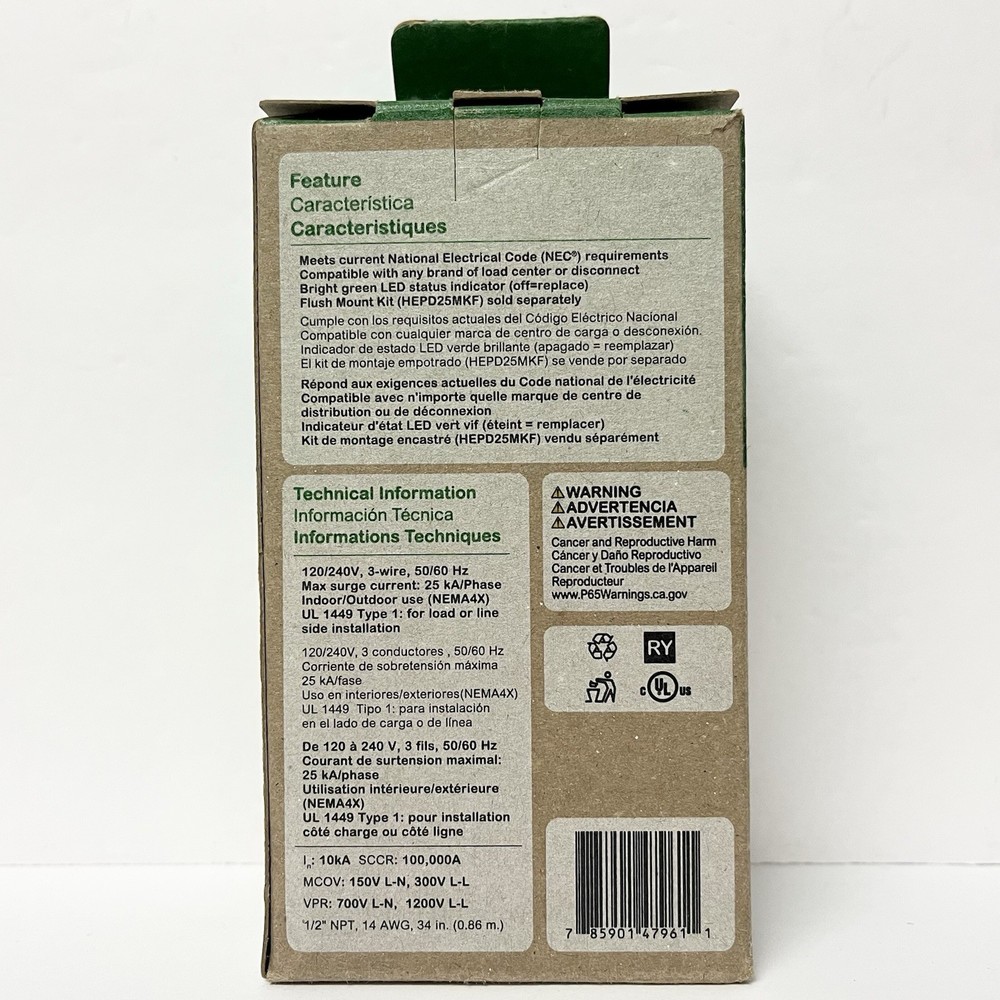 Square D by Schneider Electric HEPD25 Home Electronics Protective Device NEW