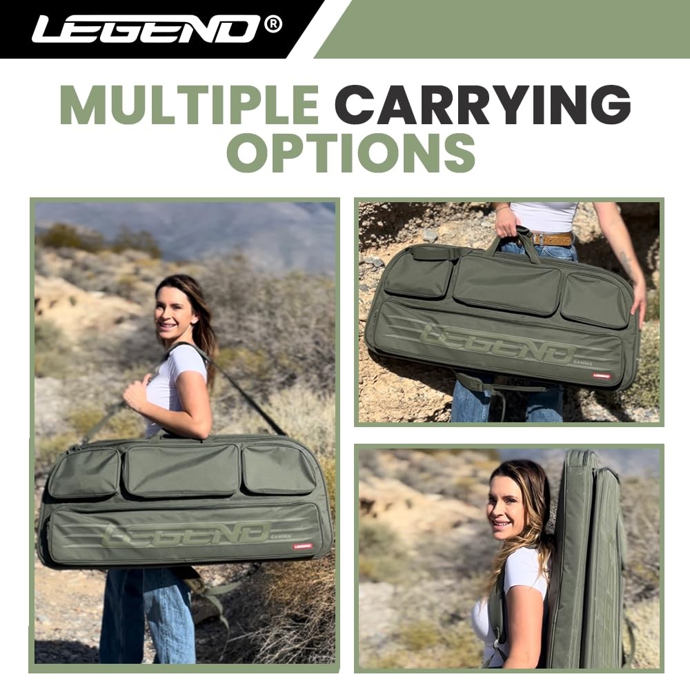 Legend Gamma Compound Bow Case - Premium Archery Bow Cases with Backpack Sho...