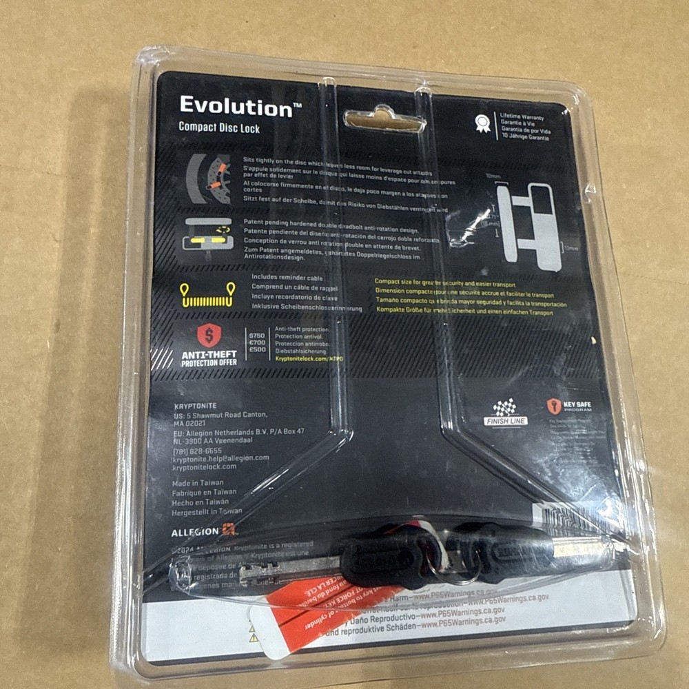 Kryptonite Evolution Compact Disc Lock 003212 NEW