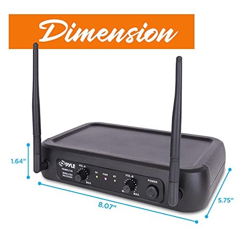 Channel Microphone System-VHF Fixed Dual Frequency Wireless Set with 2