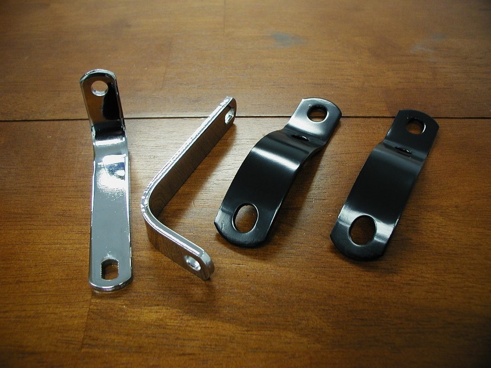 Triumph T120 Exhaust Pipe & Muffler Bracket Set