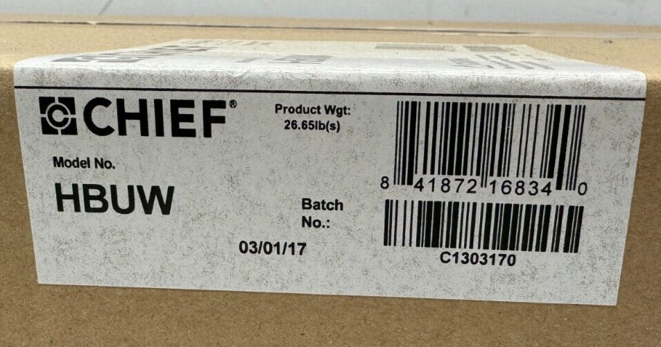 Chief HBUW Heavy Duty VCM Universal Interface Bracket in White