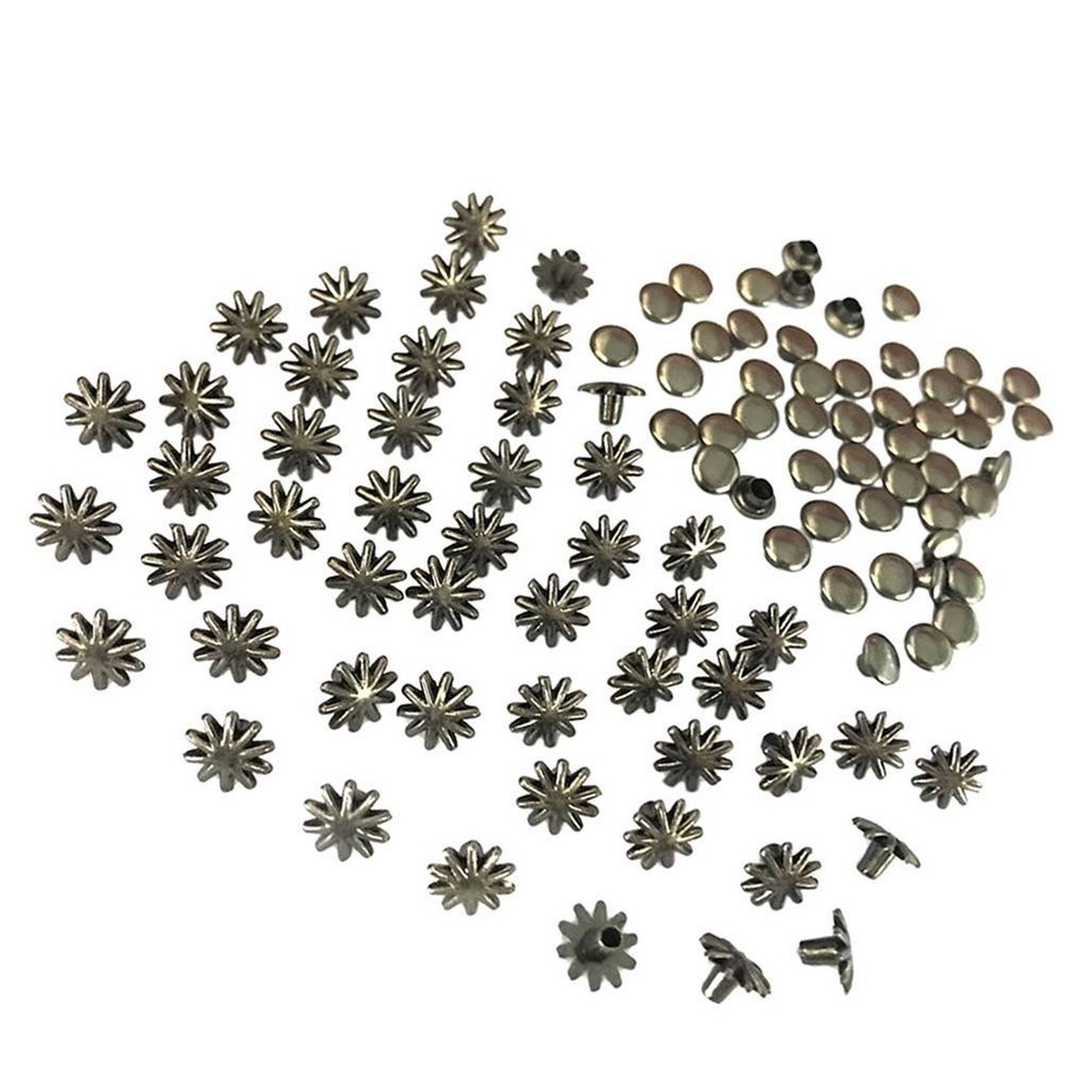 30 Flower Rivets Punk Studs For Leathercraft Decor 8mm