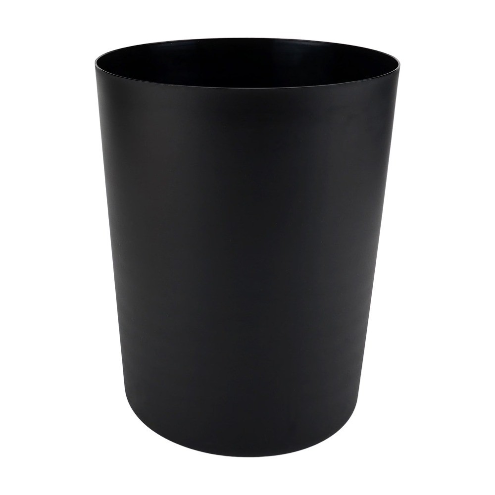 5 Gallon Black Matte Plastic Garbage Can Bathroom Trash Bin Without Lid