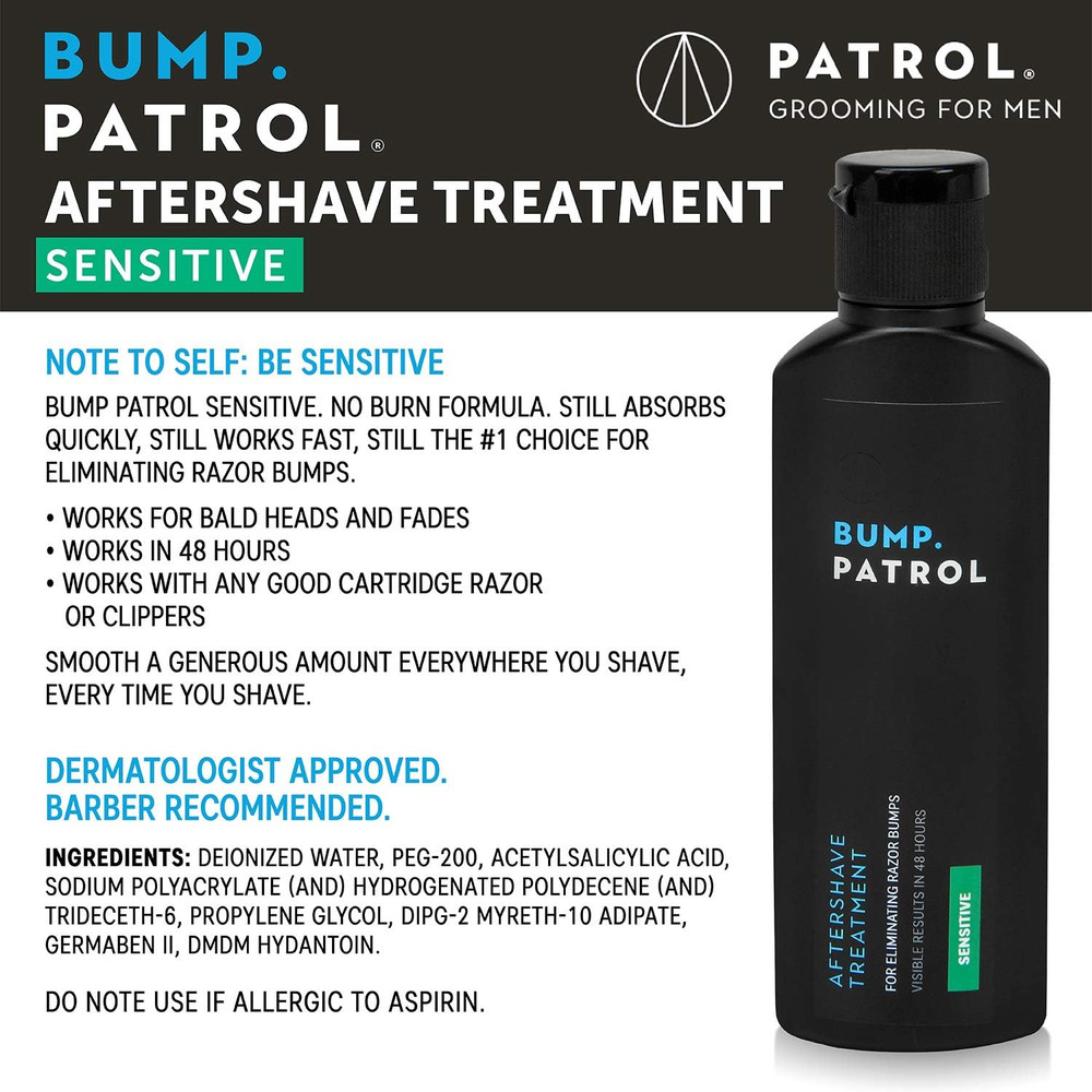 Bump Patrol Sensitive Strength Aftershave Formula - Gentle after Shave Solution