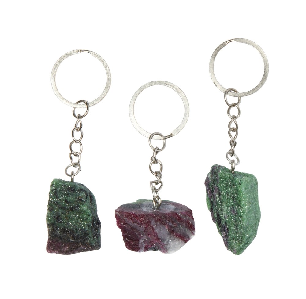 Raw Ruby Zoisite Keychain by New Moon Beginnings