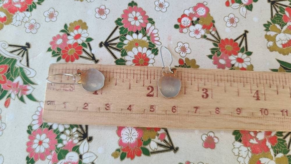 Enamel Apple Dangling Earrings