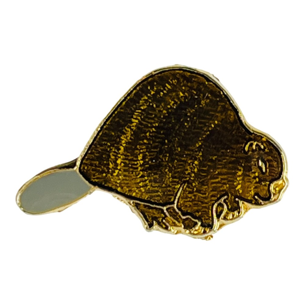 Vintage Beaver Lapel Hat Pin Gift