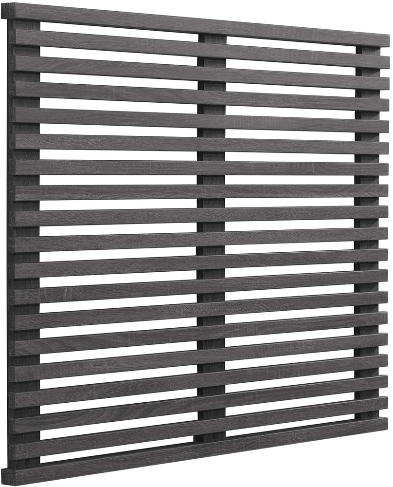Render Mid-Century Modern Wall-Mount Twin Headboard in Charcoal