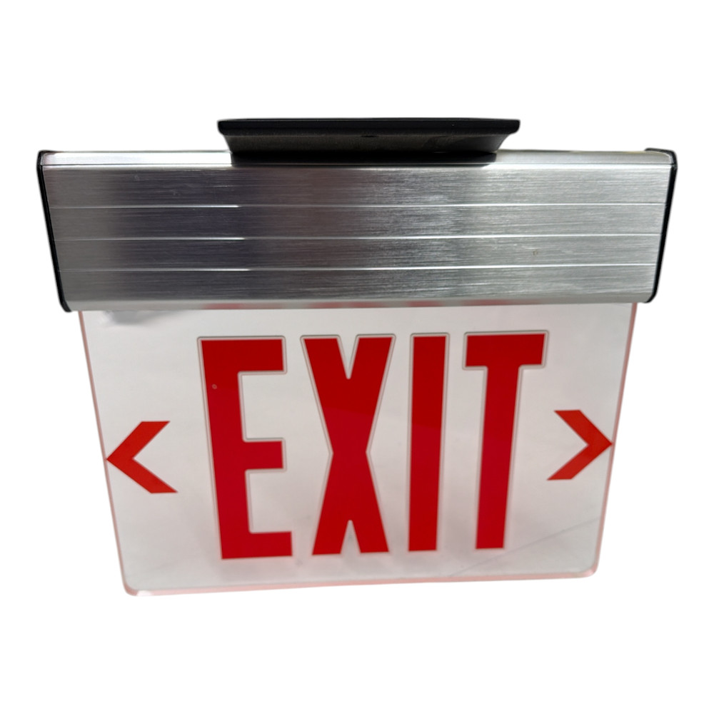 LED Edge-Lit Exit Sign Removeable Arrows Ceiling/Wall Mount NWOB Sunco PRO