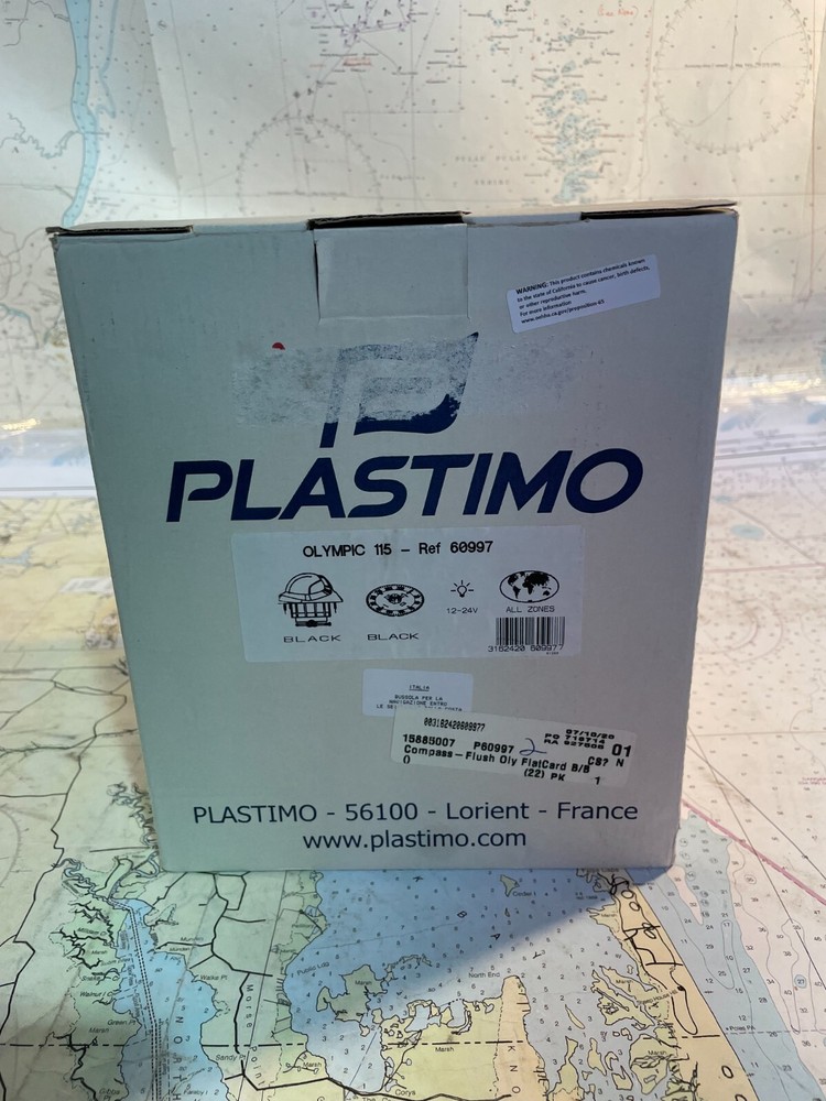 Plastimo Olympic 115 Compass - Horizontal Mount (Black)