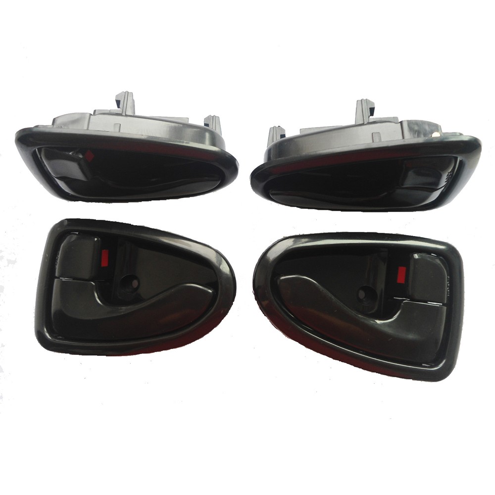 Inside Front Rear Left Right Door Handle Black For 2000-2006 Hyundai Accent 4Pcs