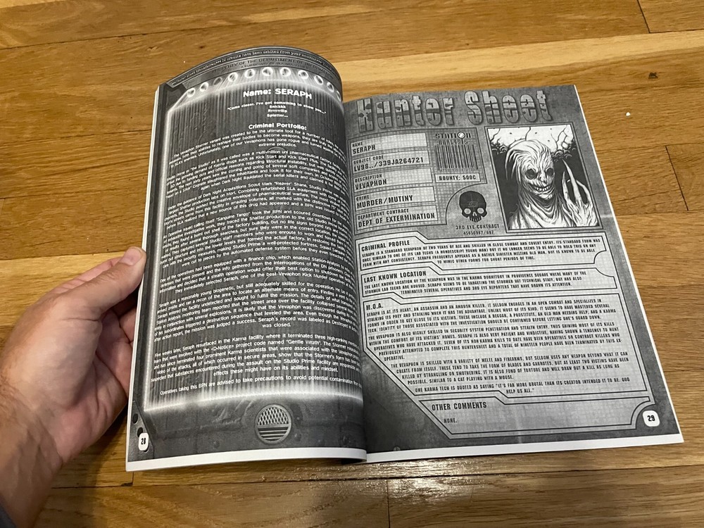 SLA Industries Hunter Sheets Issue-One Cubicle Seven