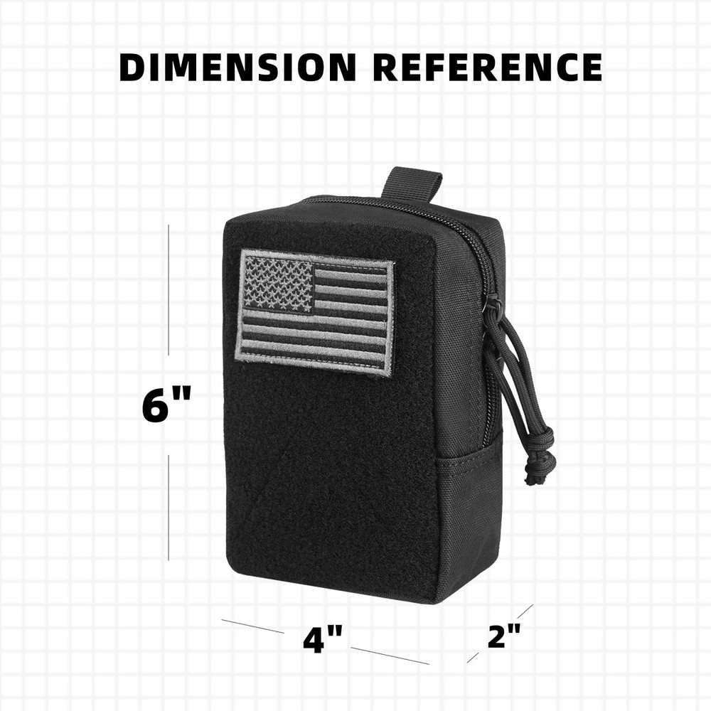 AMYIPO MINI MOLLE Pouch Multi-Purpose Compact BLACK - POUCH (2PCS)