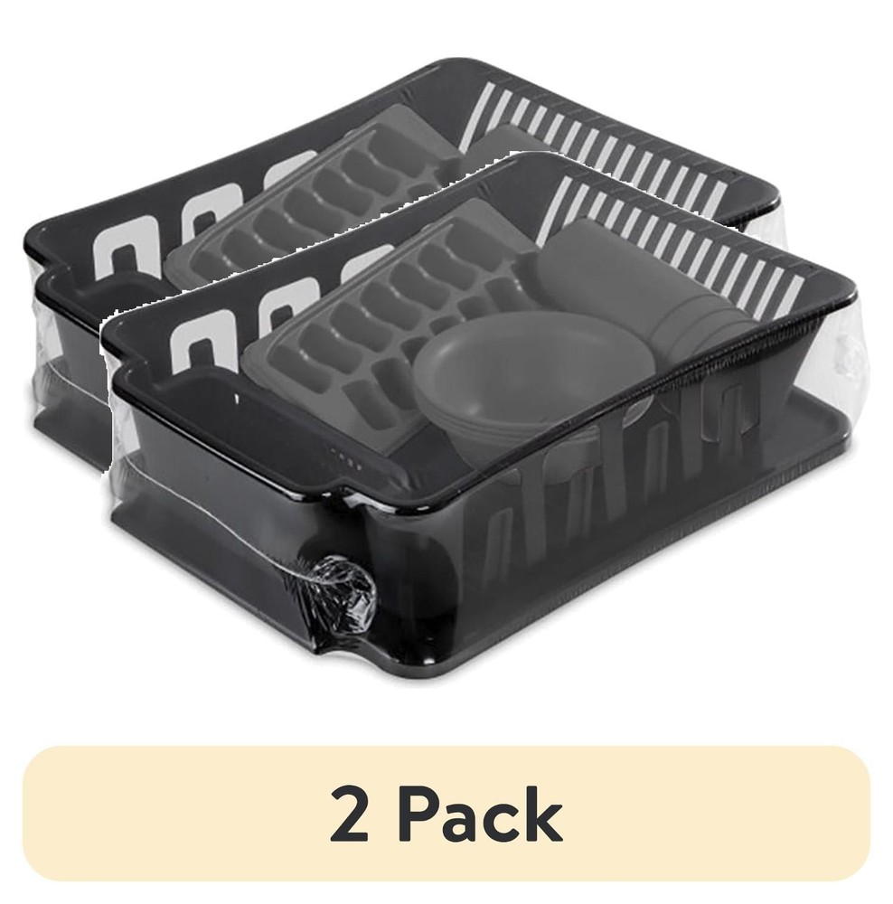 (2 Pack) Sterilite 12 Piece Kitchen Set, Includes Sinkset, Bowls,