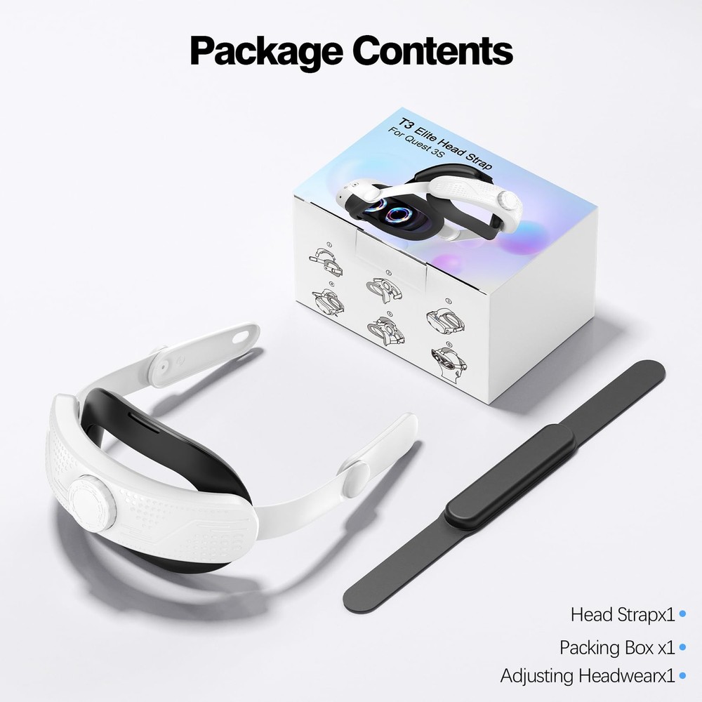 Adjustable Comfort Head Strap for Meta Quest 3S - Lightweight, Balanced Design