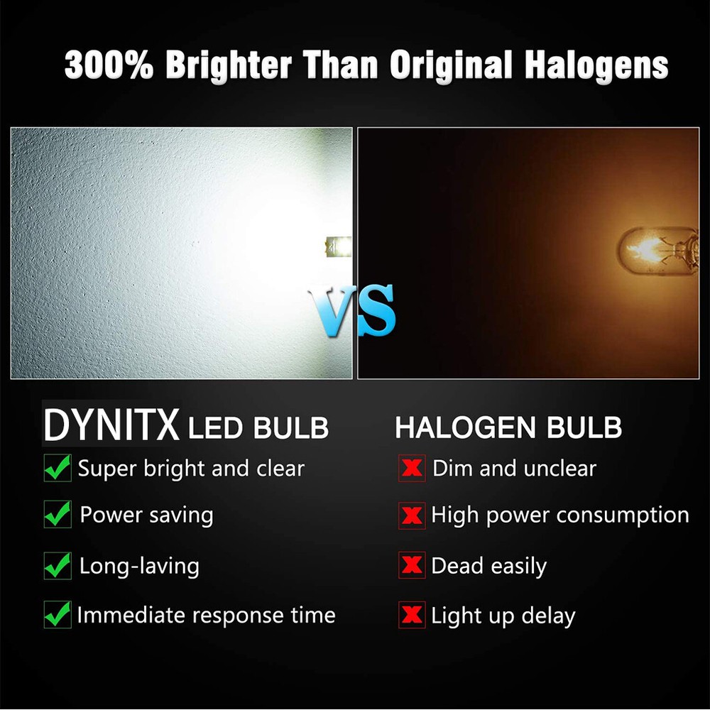 10X 74 T5 2721 LED Bulb Dash Lights w/ PC74 Socket Instrument Panel Gauge Light