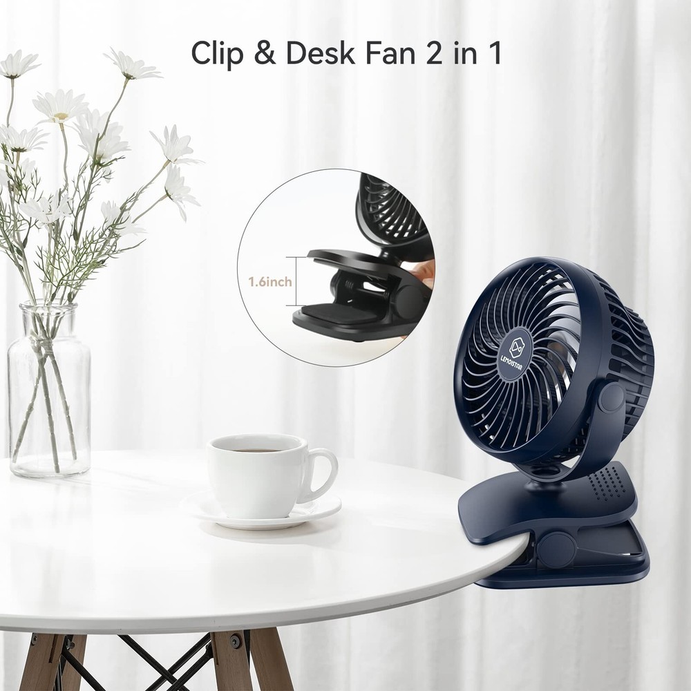 AA Battery Powered Clip on Fan with Aromatic Function,4 Speeds Battery Operat...